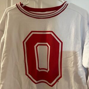 PINK Victoria's Secret Ohio State Red and White Sweatshirt